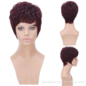 cheap wholesale china short lace front full lace wig brazilian human hair wig for black women